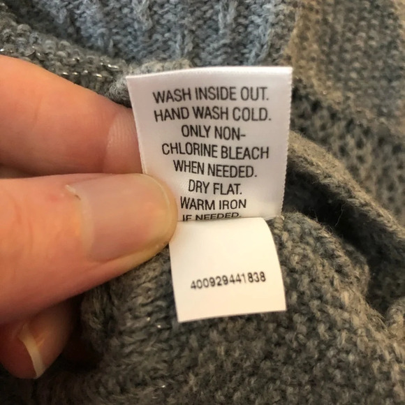 🎄 Sonoma Gray sweater scoop neck large 3/4 sleeves - Picture 7 of 7